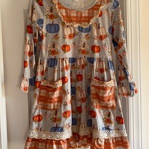 Girls size 10 floral & lace boutique dress